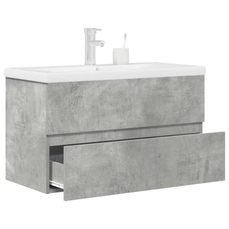 Set muebles de baño 2 piezas madera contrachapada gris hormigón de , Muebles de baño - Ref: Foro24-3324915, Precio: 232,90 €,...