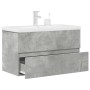 Set muebles de baño 2 piezas madera contrachapada gris hormigón de , Muebles de baño - Ref: Foro24-3324915, Precio: 232,90 €,...