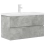 Set muebles de baño 2 piezas madera contrachapada gris hormigón de , Muebles de baño - Ref: Foro24-3324915, Precio: 232,90 €,...