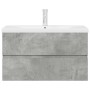 Set muebles de baño 2 piezas madera contrachapada gris hormigón de , Muebles de baño - Ref: Foro24-3324915, Precio: 232,90 €,...