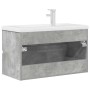 Set muebles de baño 2 piezas madera contrachapada gris hormigón de , Muebles de baño - Ref: Foro24-3324915, Precio: 232,90 €,...