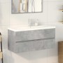 Set muebles de baño 2 piezas madera contrachapada gris hormigón de , Muebles de baño - Ref: Foro24-3324917, Precio: 326,93 €,...