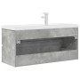 Set muebles de baño 2 piezas madera contrachapada gris hormigón de , Muebles de baño - Ref: Foro24-3324917, Precio: 326,93 €,...