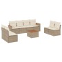 Set de sofás de jardín 9 pzas con cojines ratán sintético beige en Conjuntos de jardín | Comprar online en Foru.es