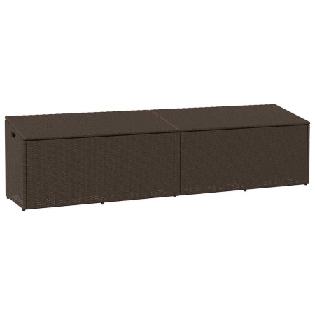 Caja de almacenaje jardín ratán sintético marrón 220x50x58 cm de , Cajas de almacenaje para exteriores - Ref: Foro24-4104075,...