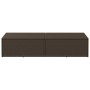Caja de almacenaje jardín ratán sintético marrón 220x50x58 cm de , Cajas de almacenaje para exteriores - Ref: Foro24-4104075,...