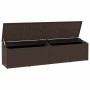 Caja de almacenaje jardín ratán sintético marrón 220x50x58 cm de , Cajas de almacenaje para exteriores - Ref: Foro24-4104075,...
