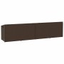 Caja de almacenaje jardín ratán sintético marrón 220x50x58 cm de , Cajas de almacenaje para exteriores - Ref: Foro24-4104075,...