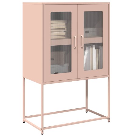 Aparador de acero rosa 68x39x107 cm de , Aparadores - Ref: Foro24-853375, Precio: 112,20 €, Descuento: %