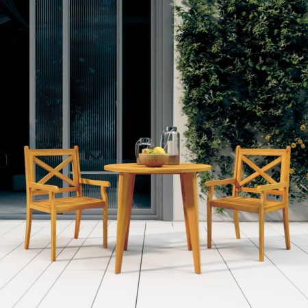 Juego de comedor de jardín 3 piezas madera maciza de acacia de vidaXL, Conjuntos de jardín - Ref: Foro24-3057997, Precio: 270...