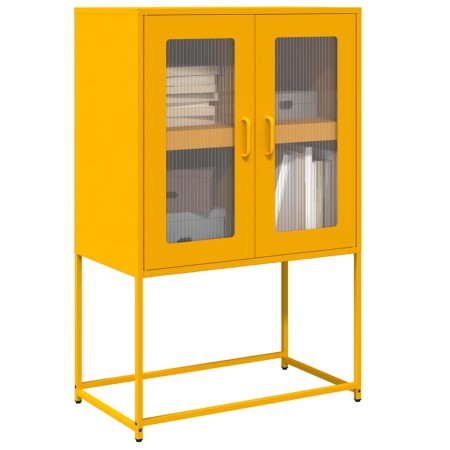 Aparador de acero amarillo mostaza 68x39x107 cm de , Aparadores - Ref: Foro24-853377, Precio: 97,54 €, Descuento: %