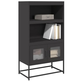 Aparador de acero negro 68x39x123 cm de , Aparadores - Ref: Foro24-853368, Precio: 122,57 €, Descuento: %