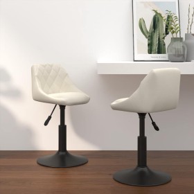 Sillas de comedor giratorias 2 uds terciopelo crema de , Sillas de comedor - Ref: Foro24-335326, Precio: 122,88 €, Descuento: %