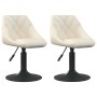 Sillas de comedor giratorias 2 uds terciopelo crema de , Sillas de comedor - Ref: Foro24-335326, Precio: 122,88 €, Descuento: %