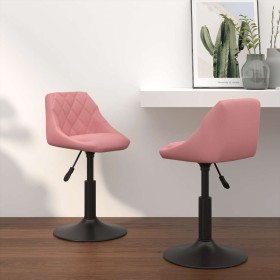 Sillas de comedor giratorias 2 unidades terciopelo rosa de , Sillas de comedor - Ref: Foro24-335332, Precio: 122,78 €, Descue...