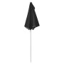 Sombrilla de jardín semicircular con palo 300x150 cm negro de vidaXL, Sombrillas - Ref: Foro24-315565, Precio: 26,93 €, Descu...