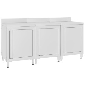 Mesa de trabajo comercial mueble acero inoxidable 180x60x96 cm de vidaXL, Restauración - Ref: Foro24-3058268, Precio: 703,08 ...