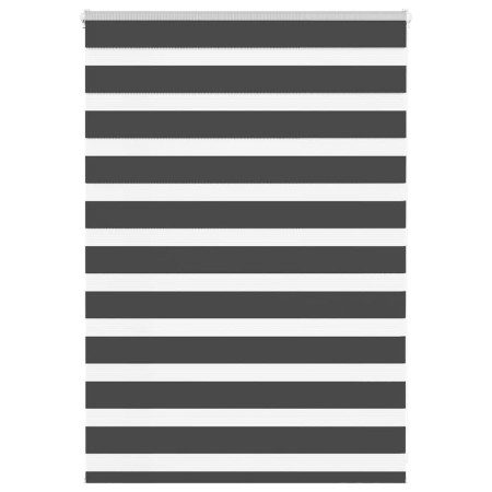 Estor cebra negro 110x100 cm tejido ancho 105,9 cm poliéster de , Persianas y estores - Ref: Foro24-4014211, Precio: 24,93 €,...