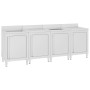 Fregadero de cocina profesional acero inoxidable 240x60x96 cm de vidaXL, Restauración - Ref: Foro24-3058272, Precio: 1,00 €, ...