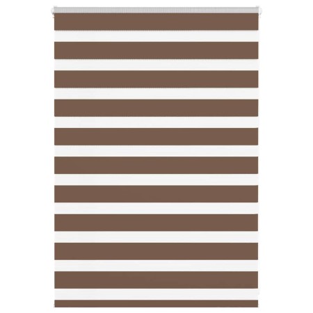 Estor cebra marrón 115x100 cm tejido ancho 110,9 cm poliéster de , Persianas y estores - Ref: Foro24-4014316, Precio: 26,50 €...