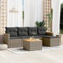 Set de muebles de jardín 6 pzas y cojines ratán sintético gris en Conjuntos de jardín | Comprar online en Foru.es