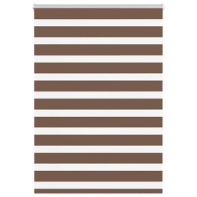 Estor cebra marrón 105x150 cm tejido ancho 100,9 cm poliéster de , Persianas y estores - Ref: Foro24-4014340, Precio: 27,37 €...