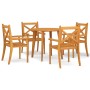 Juego de comedor de jardín 5 piezas madera maciza de acacia de vidaXL, Conjuntos de jardín - Ref: Foro24-3057998, Precio: 413...