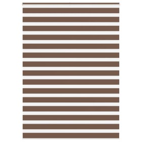 Estor cebra marrón 165x230 cm tejido ancho 160,9 cm poliéster de , Persianas y estores - Ref: Foro24-4014404, Precio: 41,96 €...
