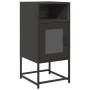 Mesita de noche acero laminado en frío negro 36x39x78 cm de , Aparadores - Ref: Foro24-853410, Precio: 58,83 €, Descuento: %