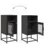 Mesita de noche acero laminado en frío negro 36x39x78 cm de , Aparadores - Ref: Foro24-853410, Precio: 58,83 €, Descuento: %