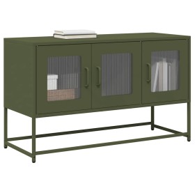 Mueble TV acero laminado en frío verde oliva 100,5x39x60,5 cm de , Muebles TV - Ref: Foro24-853342, Precio: 97,88 €, Descuent...