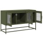 Mueble TV acero laminado en frío verde oliva 100,5x39x60,5 cm de , Muebles TV - Ref: Foro24-853342, Precio: 97,88 €, Descuent...