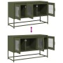 Mueble TV acero laminado en frío verde oliva 100,5x39x60,5 cm de , Muebles TV - Ref: Foro24-853342, Precio: 97,88 €, Descuent...