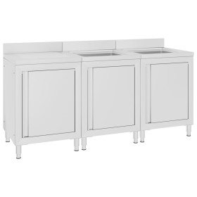 Fregadero de cocina profesional acero inoxidable 180x60x96 cm de vidaXL, Restauración - Ref: Foro24-3058271, Precio: 810,57 €...
