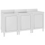 Fregadero de cocina profesional acero inoxidable 180x60x96 cm de vidaXL, Restauración - Ref: Foro24-3058271, Precio: 810,57 €...