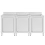 Fregadero de cocina profesional acero inoxidable 180x60x96 cm de vidaXL, Restauración - Ref: Foro24-3058271, Precio: 810,57 €...
