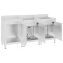 Fregadero de cocina profesional acero inoxidable 180x60x96 cm de vidaXL, Restauración - Ref: Foro24-3058271, Precio: 810,57 €...