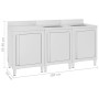 Fregadero de cocina profesional acero inoxidable 180x60x96 cm de vidaXL, Restauración - Ref: Foro24-3058271, Precio: 810,57 €...
