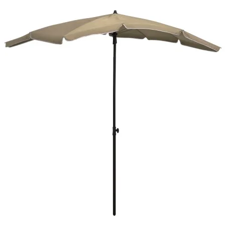 Sombrilla de jardín con poste gris taupe 200x130 cm de vidaXL, Sombrillas - Ref: Foro24-315554, Precio: 37,73 €, Descuento: %