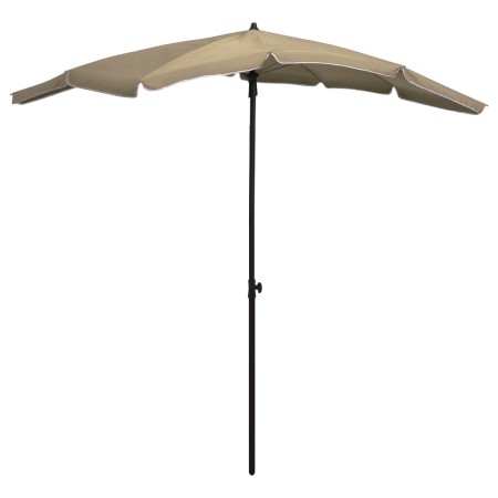 Sombrilla de jardín con poste gris taupe 200x130 cm de vidaXL, Sombrillas - Ref: Foro24-315554, Precio: 38,48 €, Descuento: %