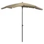 Sombrilla de jardín con poste gris taupe 200x130 cm de vidaXL, Sombrillas - Ref: Foro24-315554, Precio: 37,73 €, Descuento: %
