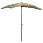 Sombrilla de jardín con poste gris taupe 200x130 cm de vidaXL, Sombrillas - Ref: Foro24-315554, Precio: 38,48 €, Descuento: %