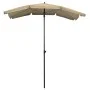 Sombrilla de jardín con poste gris taupe 200x130 cm de vidaXL, Sombrillas - Ref: Foro24-315554, Precio: 37,73 €, Descuento: %