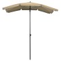 Sombrilla de jardín con poste gris taupe 200x130 cm de vidaXL, Sombrillas - Ref: Foro24-315554, Precio: 38,48 €, Descuento: %