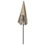 Sombrilla de jardín con poste gris taupe 200x130 cm de vidaXL, Sombrillas - Ref: Foro24-315554, Precio: 38,48 €, Descuento: %