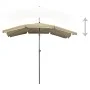 Sombrilla de jardín con poste gris taupe 200x130 cm de vidaXL, Sombrillas - Ref: Foro24-315554, Precio: 37,73 €, Descuento: %