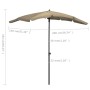 Sombrilla de jardín con poste gris taupe 200x130 cm de vidaXL, Sombrillas - Ref: Foro24-315554, Precio: 38,48 €, Descuento: %