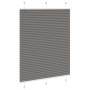 Estor Plisado Antracita 110x150 cm Tela Ancho 109,4cm Poliéster de , Persianas y estores - Ref: Foro24-4015094, Precio: 26,08...
