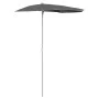 Sombrilla de jardín semicircular palo 300x150 cm gris antracita de vidaXL, Sombrillas - Ref: Foro24-315561, Precio: 24,36 €, ...