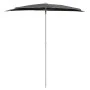 Sombrilla de jardín semicircular palo 300x150 cm gris antracita de vidaXL, Sombrillas - Ref: Foro24-315561, Precio: 24,36 €, ...